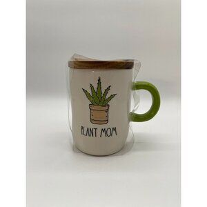 HTF NWT Rae Dunn Plant Mom Mug with Lid